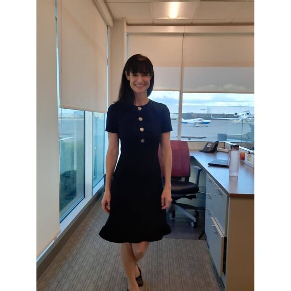 Tory Burch Crew Neck Knee-Length Dress Size 2 - Picture 2 of 11